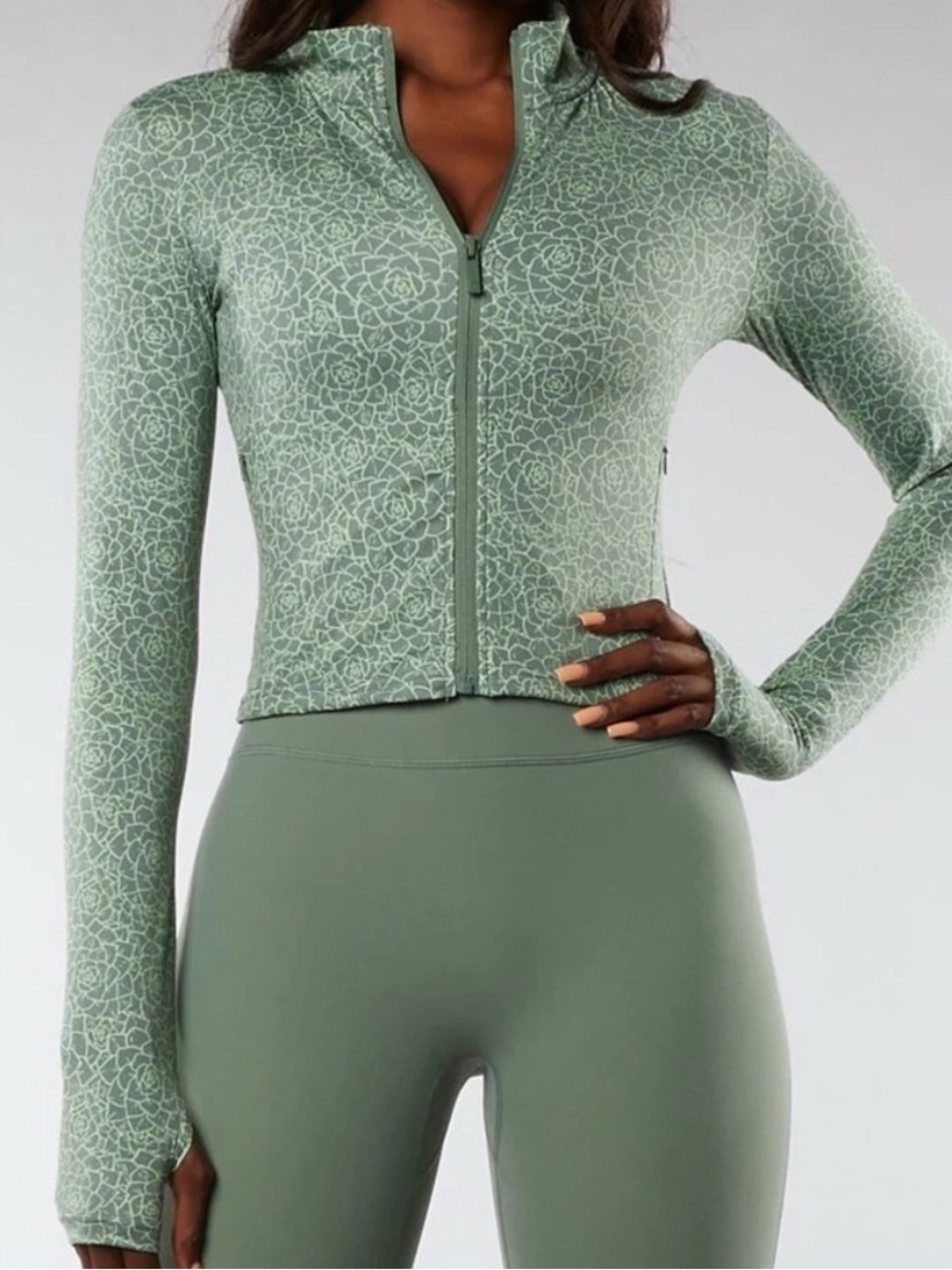 Bundle Buffbunny NWT! Green Thumb Jacket & Headband Eden Print
